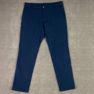 Lululemon Commission Pants 32" Warpstreme Men's 36 x 31 True Navy Blue Classic